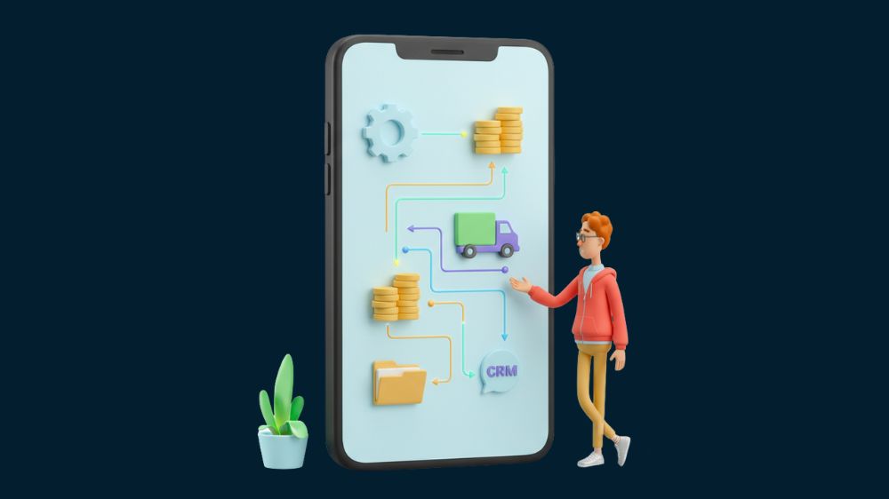 Data at Work-Prozess wird digital auf einem Smartphone dargestellt